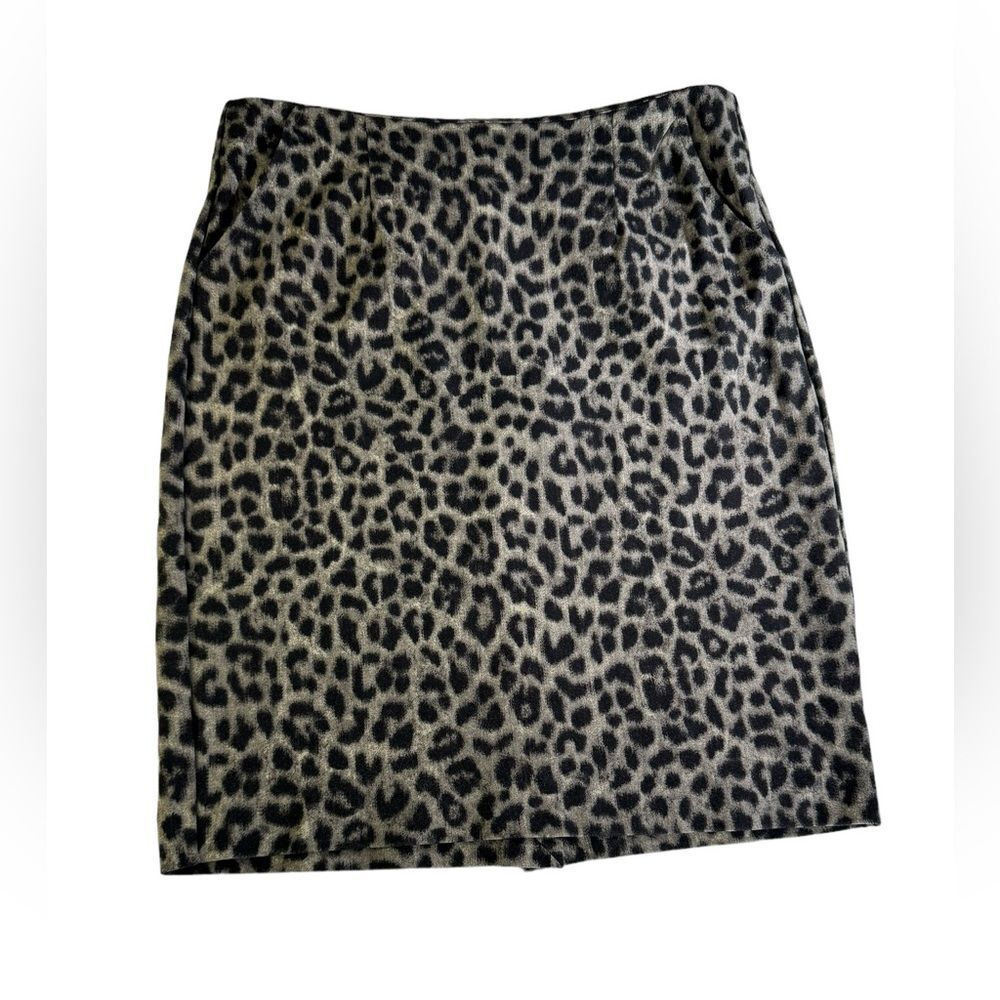 Cabi Women's Jungle Skirt Size 6 Animal Print Pockets Leopard Pencil 3402